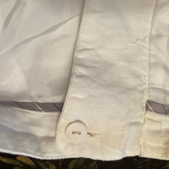 LOFT white linen shorts with tie belt - Picture 4 of 8